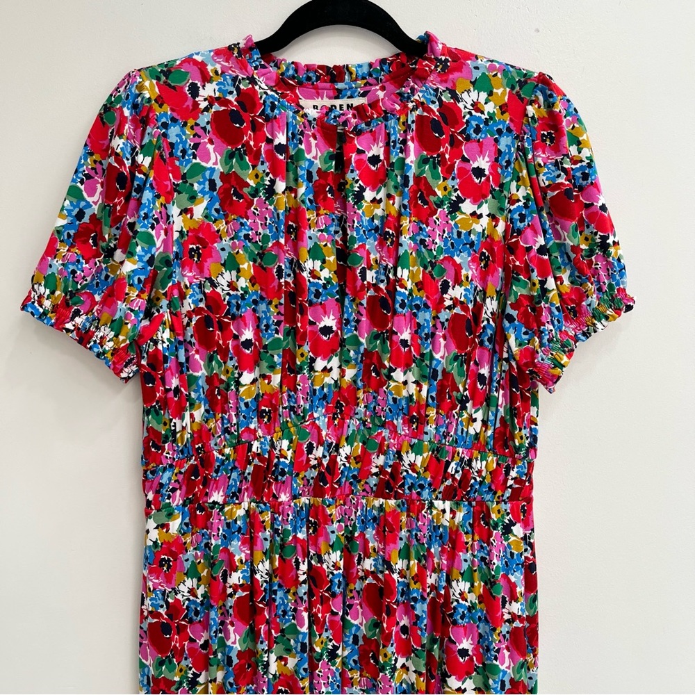 Boden Liv Pleat Detail Midi Dress, Wild Poppy - Picture 10 of 16